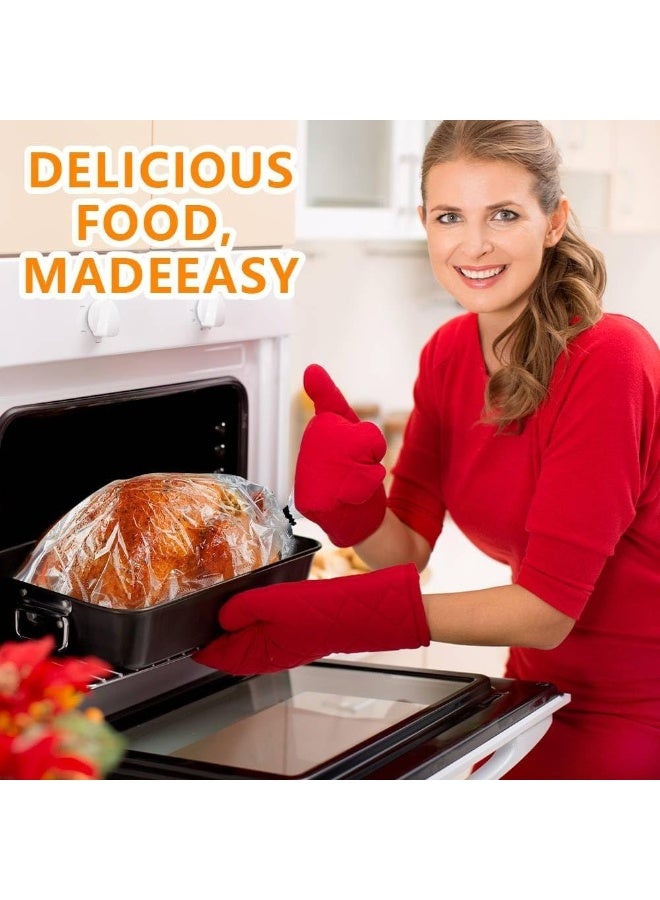 أكياس تحميص مقاومة للحرارة بحجم الديك الرومي للفرن والميكروويف - أكياس طهي كبيرة للدجاج واللحوم والأسماك الطرية - طهي أسرع، تنظيف أقل، تحمير متساوٍ - 8 أكياس - Image 4